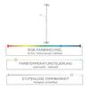 LEUCHTEN DIREKT is JUST LIGHT LED stojací svítidlo, barva ocel, s aplikací, dálkový ovladač, stmívatelné MEDION RGB+2700-5000K