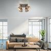 LEUCHTEN DIREKT is JUST LIGHT stropní svítidlo 4 ramenné, hranaté, taube, otočné, látkové stínidlo