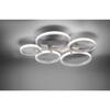LEUCHTEN DIREKT is JUST LIGHT LED stropní svítidlo, 5-ramenné, kruhy, ocel 3000K LD 12112-55