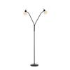 JUST LIGHT LED stojací svítidlo černé 2-ramenné flexibilní nastavitelné s vypínačem 3000K LD 12158-18