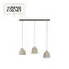 JUST LIGHT Kolekce Schöner Wohnen závěsné svítidlo TRAVENTA, písková barva, 3-ramenné