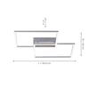LEUCHTEN DIREKT is JUST LIGHT LED stropní svítidlo, 75,5x56,2cm, CCT, dálkový ovladač, paměťová funkce 2700-5000K