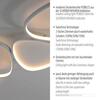 JUST LIGHT Kolekce Schöner Wohnen LED stropní svítidlo PEBBLES, bílé, stmívatelné, podlouhlé, krokově stmívatelné 3000K