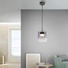 JUST LIGHT LED závěsné svítidlo černé 1-ramenné do jídelny, krokově stmívatelné 3000K