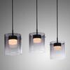 JUST LIGHT LED závěsné svítidlo černé 3-ramenné do jídelny, krokově stmívatelné 3000K