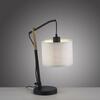 LEUCHTEN DIREKT is JUST LIGHT stolní lampa černá s imitací dřeva šňůrový vypínač IP20 do interiéru LD 14184-16