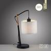 LEUCHTEN DIREKT is JUST LIGHT stolní lampa černá s imitací dřeva šňůrový vypínač IP20 do interiéru LD 14184-16