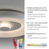 JUST LIGHT LED stropní svítidlo bílé s křišťálovým efektem, dálkové ovládání, Tuya, stmívatelné s aplikací RGB/2700-5000K