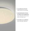 JUST LIGHT LED stropní svítidlo bílé hvězdné nebe kruhové průměr 26cm do ložnice 4000K