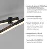 JUST LIGHT Kolekce Schöner Wohnen LED stropní svítidlo STRAIGHT, černá, nastavitelná ramena 3000K
