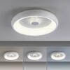 LEUCHTEN DIREKT is JUST LIGHT LED stropní svítidlo bílé šedá 50x50 kruhové křišťálový efekt stmívatelné CCT 2700-5000K LD 14384-16