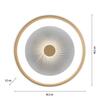 LEUCHTEN DIREKT is JUST LIGHT LED stropní svítidlo matná mosaz 50x50 kruhové křišťálový efekt stmívatelné CCT 2700-5000K LD 14384-60
