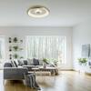 LEUCHTEN DIREKT is JUST LIGHT LED stropní svítidlo matná mosaz 61x61 kruhové křišťálový efekt stmívatelné CCT 2700-5000K LD 14386-60