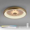 LEUCHTEN DIREKT is JUST LIGHT LED stropní svítidlo matná mosaz 61x61 kruhové křišťálový efekt stmívatelné CCT 2700-5000K LD 14386-60