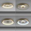LEUCHTEN DIREKT is JUST LIGHT LED stropní svítidlo matná mosaz 61x61 kruhové křišťálový efekt stmívatelné CCT 2700-5000K LD 14386-60