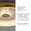 LEUCHTEN DIREKT is JUST LIGHT LED stropní svítidlo matná mosaz 61x61 kruhové křišťálový efekt stmívatelné CCT 2700-5000K LD 14386-60