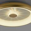LEUCHTEN DIREKT is JUST LIGHT LED stropní svítidlo matná mosaz 61x61 kruhové křišťálový efekt stmívatelné CCT 2700-5000K LD 14386-60