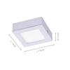 LEUCHTEN DIREKT is JUST LIGHT LED vestavné a přisazené svítidlo, stříbrná 3000K LD 14390-21
