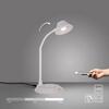 JUST LIGHT LED stolní lampa bílá bezdrátové nabíjení telefonu dotykový stmívač flexibilní otočné 3000K LD 14414-16