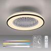 JUST LIGHT LED stropní ventilátor CCT RGB změna barev dálkový ovladač RGB/2700-6500K