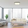 JUST LIGHT LED stropní svítidlo 45x45cm, černá, dálkové ovládání, CCT, ovládané přes aplikaci Tuya stmívatelné 2700-5000K