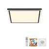 JUST LIGHT LED stropní svítidlo 45x45cm, černá, dálkové ovládání, CCT, ovládané přes aplikaci Tuya stmívatelné 2700-5000K