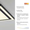 JUST LIGHT LED stropní svítidlo 45x45cm, černá, dálkové ovládání, CCT, ovládané přes aplikaci Tuya stmívatelné 2700-5000K
