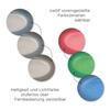 LEUCHTEN DIREKT is JUST LIGHT LED stropní svítidlo kruhové v bílé s hvězdným nebem a nastavitelnou barvou světla Smart Home MEDION RGB+3000-5000K