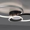 LEUCHTEN DIREKT is JUST LIGHT LED stropní svítidlo, černá, hliník, 4 kruhy, teplá bílá, úsporné 3000K