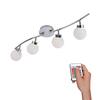 LEUCHTEN DIREKT is JUST LIGHT LED stropní svítidlo 4-ramenné, chrom, bodové lineární svítidlo RGB+3000K LD 14551-17