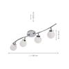LEUCHTEN DIREKT is JUST LIGHT LED stropní svítidlo 4-ramenné, chrom, bodové lineární svítidlo RGB+3000K LD 14551-17