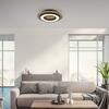JUST LIGHT LED stropní svítidlo černé kruhové kovový a dřevěný dekor 3000K teplá bílá 3000K LD 14560-18