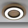 JUST LIGHT LED stropní svítidlo černé kruhové kovový a dřevěný dekor 3000K teplá bílá 3000K LD 14560-18
