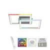 LEUCHTEN DIREKT is JUST LIGHT LED stropní svítidlo 44,5x44,5cm, stříbrná barva, otočné, RGB Rainbow, stmívatelné RGB+2700-5000K