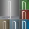 LEUCHTEN DIREKT is JUST LIGHT LED stojací svítidlo stříbrná barva, nožní vypínač, stmívatelné Sidelight RGB Rainbow 2700-5000K LD 14640-55