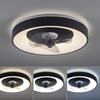 JUST LIGHT LED stropní svítidlo s ventilátorem černé, časovač, stmívatelné paměťová funkce 2700-5000K