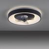 JUST LIGHT LED stropní svítidlo s ventilátorem černé, časovač, stmívatelné paměťová funkce 2700-5000K