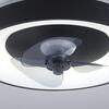 JUST LIGHT LED stropní svítidlo s ventilátorem černé, časovač, stmívatelné paměťová funkce 2700-5000K