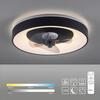 JUST LIGHT LED stropní svítidlo s ventilátorem černé, časovač, stmívatelné paměťová funkce 2700-5000K