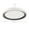 LEUCHTEN DIREKT is JUST LIGHT LED stropní svítidlo kruhové černé s funkcí změny barev Smart Home MEDION RGB+3000-5000K