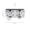 LEUCHTEN DIRECT LED stropní svítidlo, 8-ramenné, Smart Home, RGB+W RGB+3000-5000K MEDION LD 14662-17