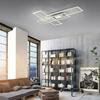 LEUCHTEN DIREKT is JUST LIGHT LED stropní svítidlo stříbrná barva 99x69cm, hranaté, stmívatelné, downlight+sidelight 2700-5000K