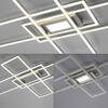 LEUCHTEN DIREKT is JUST LIGHT LED stropní svítidlo stříbrná barva 99x69cm, hranaté, stmívatelné, downlight+sidelight 2700-5000K