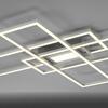 LEUCHTEN DIREKT is JUST LIGHT LED stropní svítidlo stříbrná barva 99x69cm, hranaté, stmívatelné, downlight+sidelight 2700-5000K