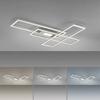 LEUCHTEN DIREKT is JUST LIGHT LED stropní svítidlo stříbrná barva 99x69cm, hranaté, stmívatelné, downlight+sidelight 2700-5000K