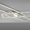 LEUCHTEN DIREKT is JUST LIGHT LED stropní svítidlo stříbrná barva 99x69cm, hranaté, stmívatelné, downlight+sidelight 2700-5000K