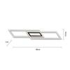 LEUCHTEN DIREKT is JUST LIGHT LED stropní svítidlo 1000x17,9cm černá ploché stmívatelné vypínačem jednoduchý panel 3000K LD 14694-18