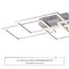 LEUCHTEN DIREKT is JUST LIGHT LED stropní svítidlo v barvě oceli v moderním designu a funkcí stmívání SimplyDim 2700K