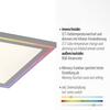 LEUCHTEN DIREKT LED stropní svítidlo 40x40, bílá, ploché Rainbow RGB, dálkový ovladač RGB+2700-6000K