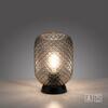 LEUCHTEN DIREKT is JUST LIGHT stolní lampa černá kouřové sklo šňůrový vypínač kruhové LD 14906-18